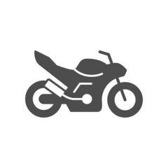 Naked motorcycle or motorbike glyph icon