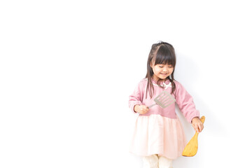 料理をする子供