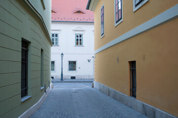 Colorful Houses of Budapest Old Town, Hungary