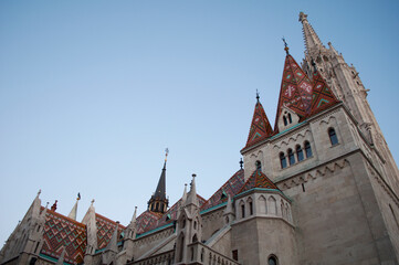 Ancient Halászbástya Facade. Budapest, Hungary