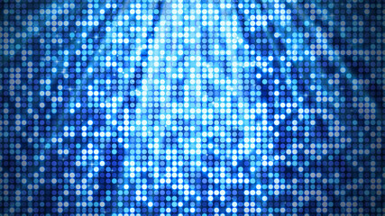 青色の点滅するドットの背景