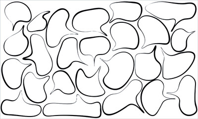 various kinds of sketches that are shaped like round or other