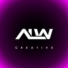 ALW Letter Initial Logo Design Template Vector Illustration