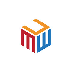 Hexagon logo with the letters UMW design
