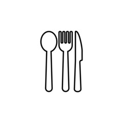 spoon fork knife icon, spoon vector, fork illustration