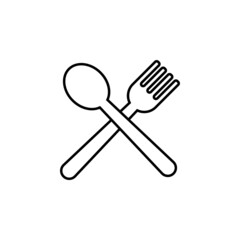 spoon fork icon, spoon vector, fork illustration