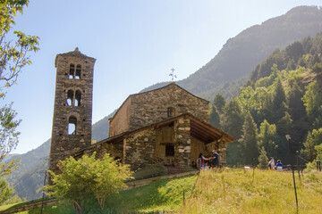 San Juan de Caselles church, Andorra - obrazy, fototapety, plakaty
