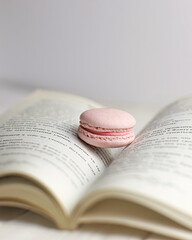 macarons on a book