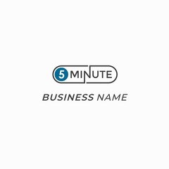 design logo creative text five minutes