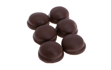 chocolate cookie with souffle isolated