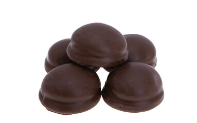 chocolate cookie with souffle isolated