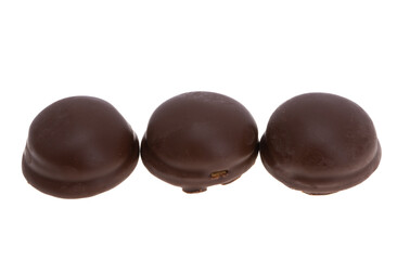 chocolate cookie with souffle isolated