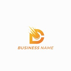 logo design comet and letter C © Decky