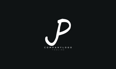 JP, PJ, Abstract initial monogram letter alphabet logo design