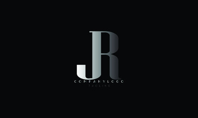 JR, RJ, Abstract initial monogram letter alphabet logo design
