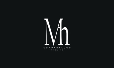 MAH, HAM, Abstract initial monogram letter alphabet logo design
