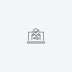 Fototapeta premium Content marketing vector icon illustration sign