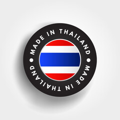 Made in Thailand text emblem badge, concept background