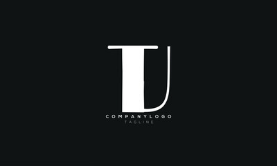 TU, UT, Abstract initial monogram letter alphabet logo design