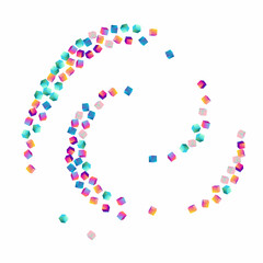 Rainbow Brick Vector White Background.