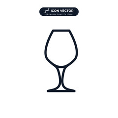 wine glass icon symbol template for graphic and web design collection logo vector illustration