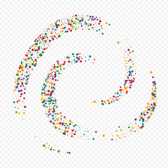 Color Confetti Top Transparent Background. Happy