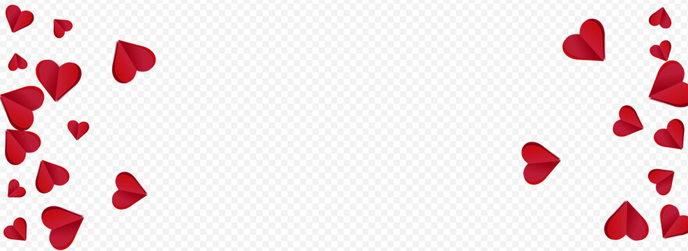 Red Papercut Vector Transparent Panoramic