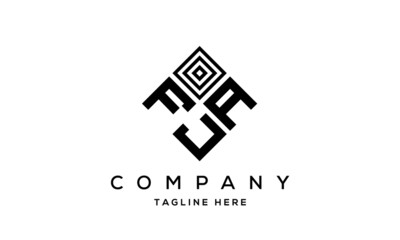 FAJ creative square three latter logo vector