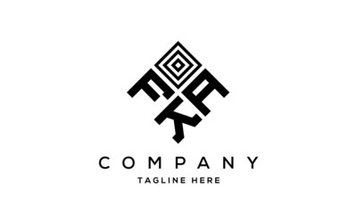 FAK creative square three latter logo vector