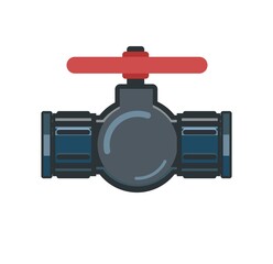 Pipeline tap. Water fittings. Pipeline for various purposes. Illustration isolated on background vector