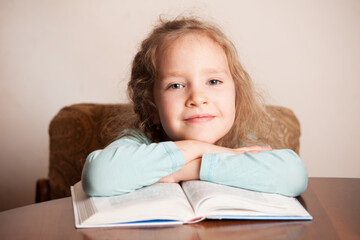 Girl reading book
