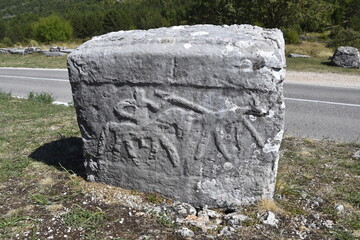 Kamienie Rzymskie, Mala, Velika, wieś, wioska, osada, Crljivica, Stecci, na Liście UNESCO, światowego dziedzictwa, Średniowieczne, cmentarze, nagrobne  © Albin Marciniak