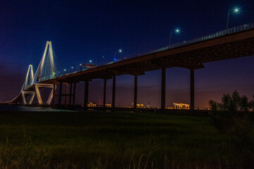 Fototapeta na wymiar Arthur Ravenel Jr Bridge, Charleston, South Carolina, USA