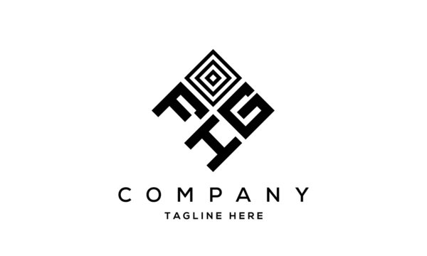 FGH square three latter logo vector