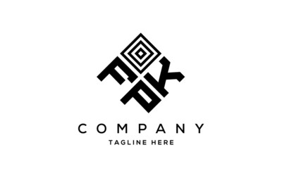Fototapeta premium square FKP three latter logo vector