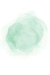 Green watercolor abstraction on white paper. Grunge background. Retro, Vintage