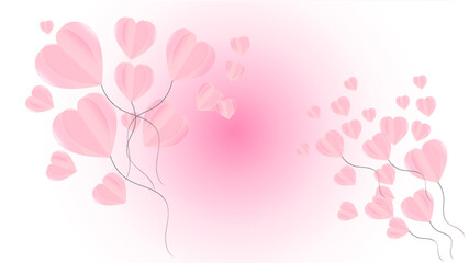 pink background with flowers