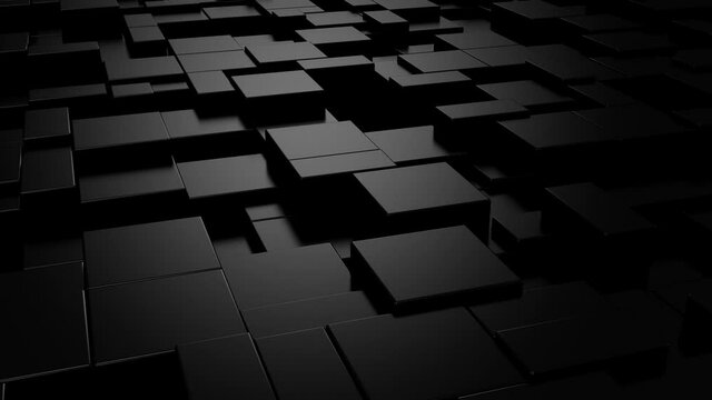 Background of Geometric Shapes. Abstract motion, loop, two color, 3d rendering, 4k resolution
