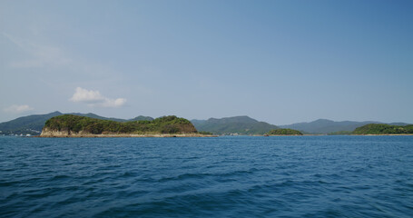 Island sea and the blue sky