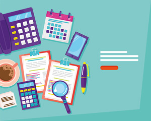 Financial management icon collection