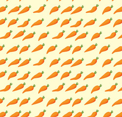 Carrots Freehand Drawing Seamless Pattern