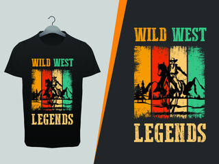 Wild West Rider T shirt Design