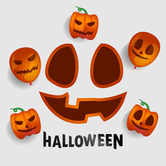 Square greeting halloween design vector