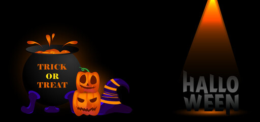 Trick or treat halloween background vector
