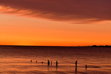 Fototapeta na wymiar Sunrise at the New Jersey shore