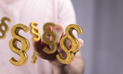 Law and justice concept digital 3d