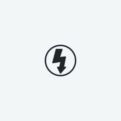 High voltage vector icon illustration sign