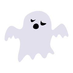 Abstract halloween ghost face silhouette for celebration design