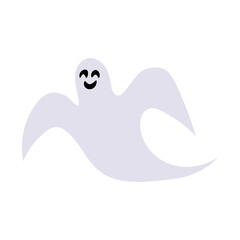 Abstract halloween ghost face silhouette for celebration design
