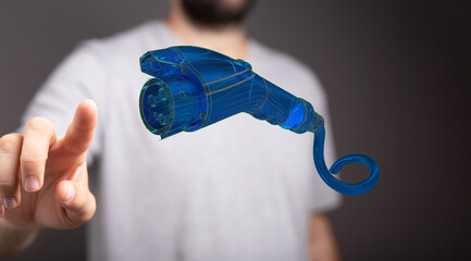 Power cable pump plug in charging powe